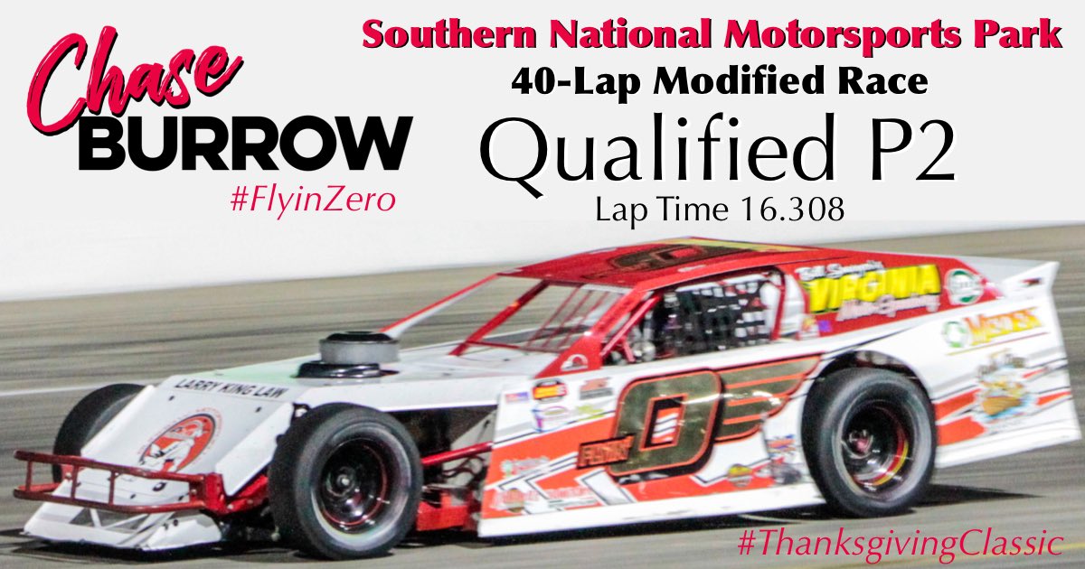 ChaseBurrow00's tweet photo. Starting the #FlyinZero modified on the front row for tonight’s @SNM_Park #𝑻𝒉𝒂𝒏𝒌𝒔𝒈𝒊𝒗𝒊𝒏𝒈𝑪𝒍𝒂𝒔𝒔𝒊𝒄 40-lap race; Green flag at 5pm https://t.co/YWcinMJKIk