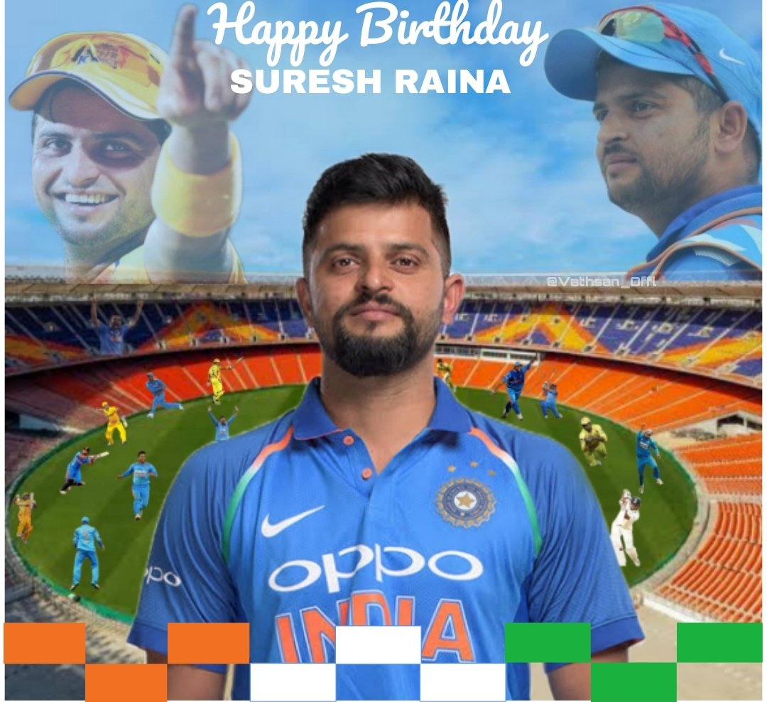 Vathsan_Off's tweet photo. Happy Birthday 🥳 @ImRaina Sir..Surch a wonderful Year &amp; Stay happyness ❤️💐
My small edit  I hope you see @ImRaina 💙

#HappyBirthdaySureshRaina | #HBDRAINA 
#HappyBirthdayRaina | #SureshRaina 
#Raina | #HappyBirthdayChinnaThala https://t.co/qWUAS7vJoJ