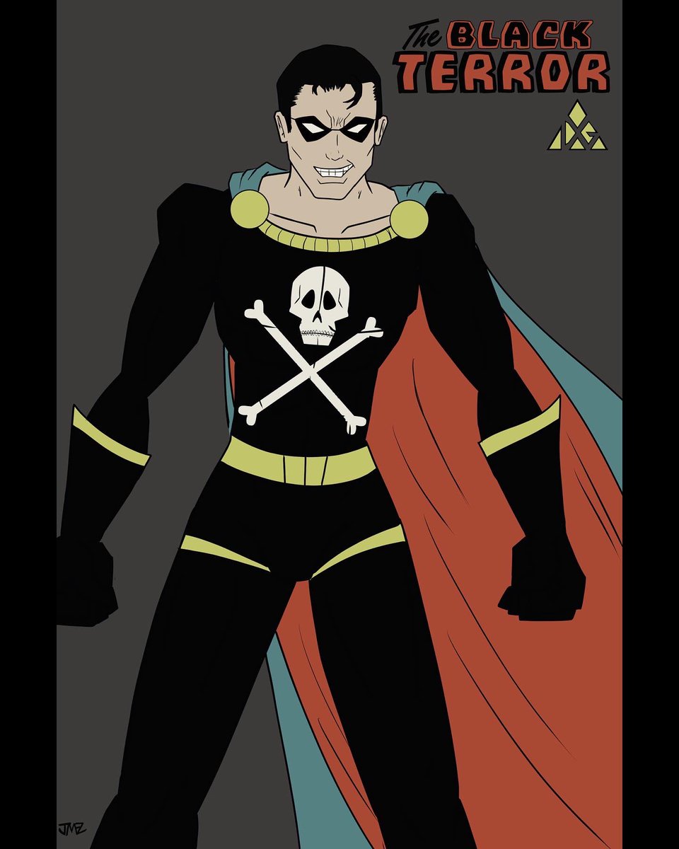 ProfanityBeaver's tweet photo. The Black Terror, for a superhero universe comic project using many heroes from the golden age of comics I have been working on. More updates coming soon. 
#blackterror #goldenagesuperhero #publicdomainsuperheroes #nedor https://t.co/IiXkranIqm
