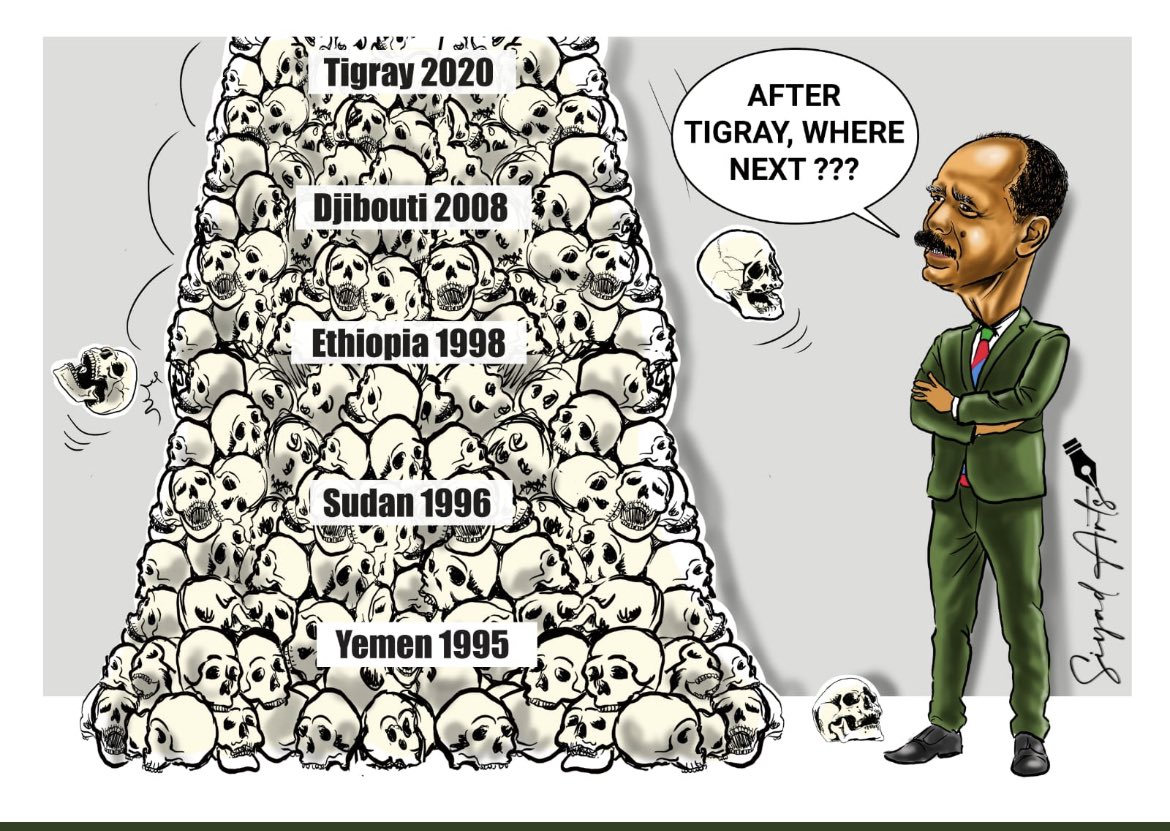 Nebsi2's tweet photo. @AsstSecStateAF Remember!! There will never be peace in #Ethiopia and HOA as long as the Eritrean dictator Isaias is in power.  War with #Yemen ,#Djibouti, #Sudan #Ethiopia x 3 https://t.co/Y7ztxU1FWe