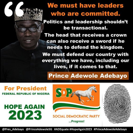 Smallmalik01's tweet photo. The first and major thing needed  to do is to fix ourselves then vote in the right leader ✓ @Pres_Adebayo 
#Adewole https://t.co/fkrs2DoT6k