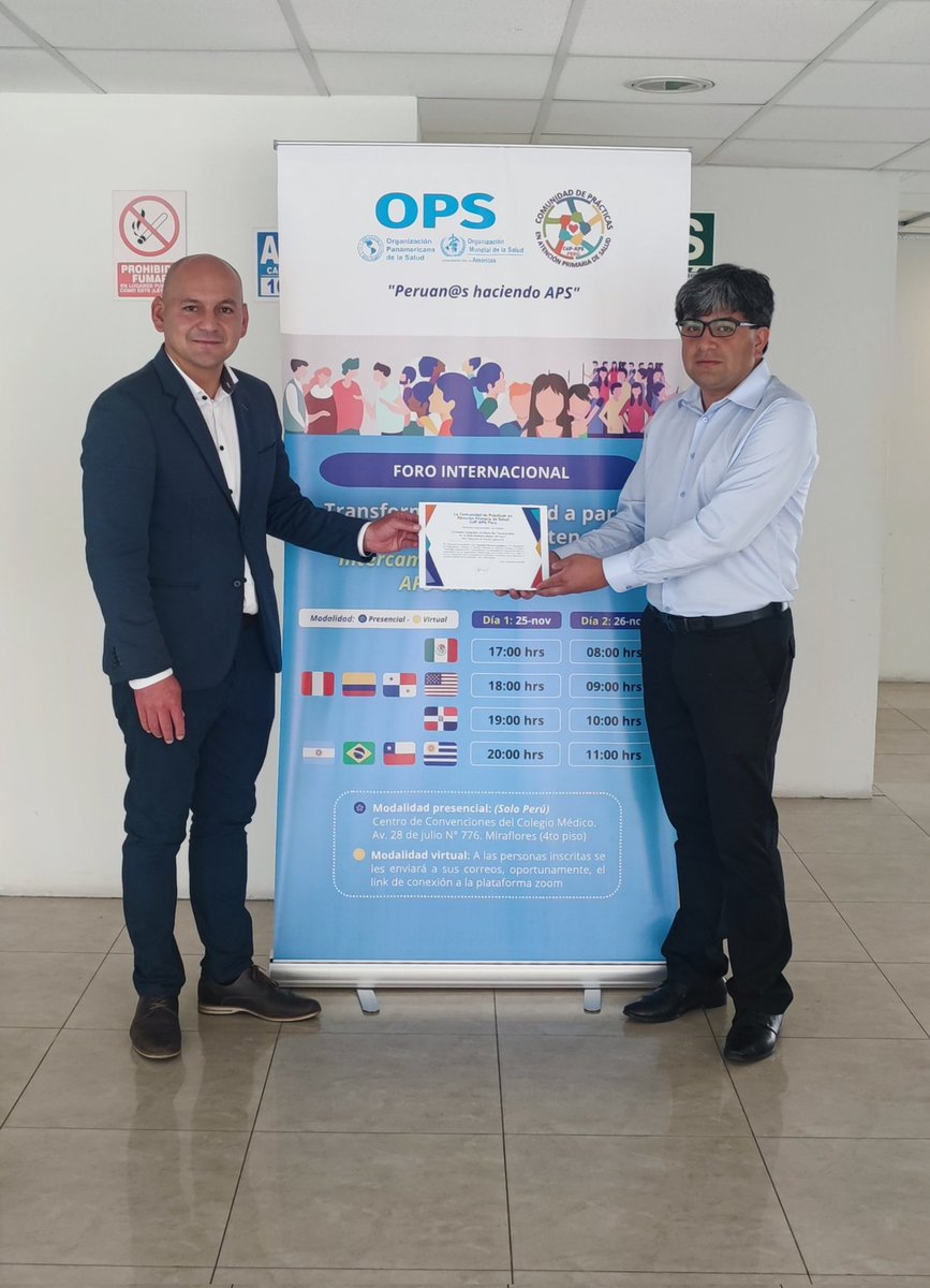 emundaca's tweet photo. Trabajo que rinde sus frutos.
@RISCajamarca recibe reconocimiento de @opsoms tras la participación en el foro internacional:“Transformando la salud a partir del primer nivel de atención”, reafirmando así, nuestro esfuerzo y compromiso para brindar una salud oportuna y de calidad. https://t.co/ceJgu9cYTL