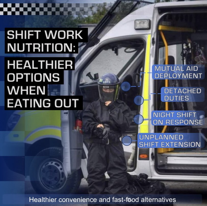 AliBooker_RD's tweet photo. NUTRITION ON SHIFT | This one is dedicated to our weekend workers and those on cancelled rest days ๐๐๐
Sometimes, no matter how prepared we are, an unplanned shift extension or a last minute deployment can mean first responders are limited to convenience food options ๐ฏ
โฌ๏ธ https://t.co/5EIiSeLl3d