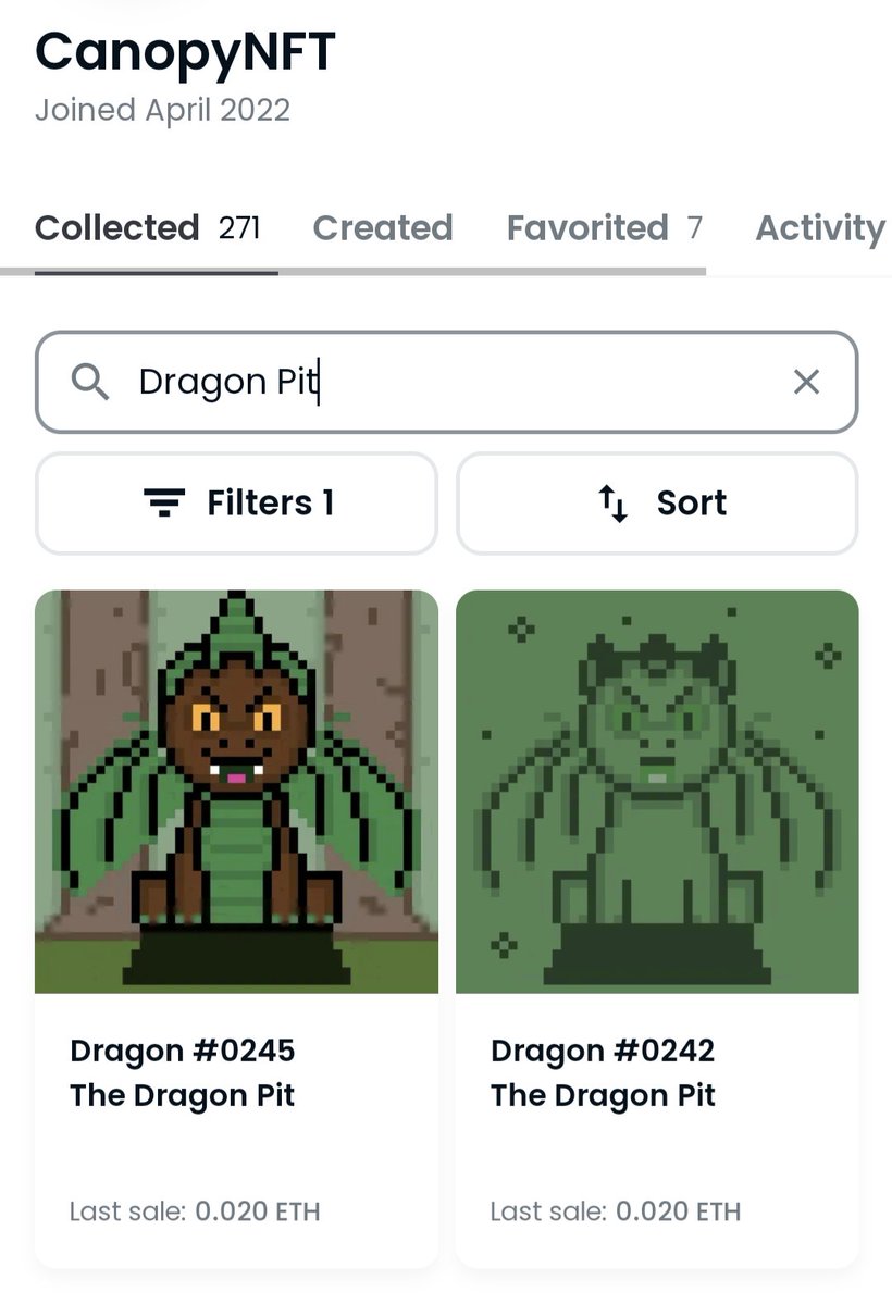 Joined <a href="/DragonPitNFT/">THE DRAGON PIT NFT 🀄️</a>. My dragons are some dope-ass Forest Dragons. 🌳🐉🌲🐲🌳