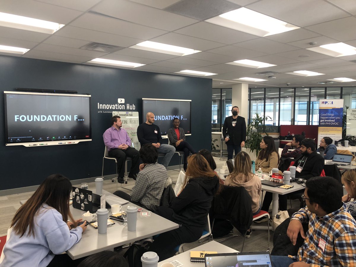 DeannaDavies3's tweet photo. When your alumni come back as guest speakers on a panel - and your PAC chair @Cynthia4pat comes - your heart grows ❤️even more. @PMInstitute @PMI_DHC @SDGsCoLab SLC Projects for Impact. @slcbiz @SLC_Alumni @Akuvite_1 https://t.co/9RLOnIigJX