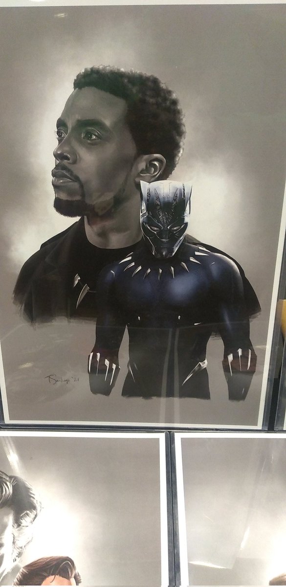 Saw this drawing at The Con and had to share this 🙏🏾 🕊 🐾. #SanFranciscoComicon2022 #FanExpo2022 #MarvelStudios #MCU #BlackPanther #RIPChadwickBoseman #TChalla #WakandaForever
