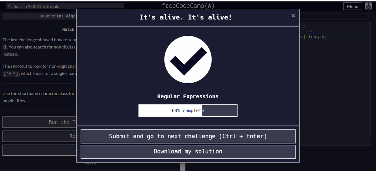 _priyesha's tweet photo. Day 3 and 4 with Regular Expressions #freeCodeCamp #webdeveloper #developerlife #developers #developer #programmer #programming #webprogramming #webdev #webprogrammer #javascript #devlife #webdev #webdevelopers #coding #coder #codelife #javascriptdeveloper #FrontEndDeveloper https://t.co/eP5ld5Fvdy