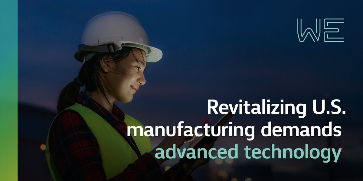 ChrisAlberding's tweet photo. U.S. manufacturers are turning to artificial intelligence technologies to supercharge efficiency, attract talent and create new competitive advantages. Learn how: https://t.co/bxUrhQoBKx #TeamWE #AI #DigitalTransformation. https://t.co/fQ8yPVuZd9