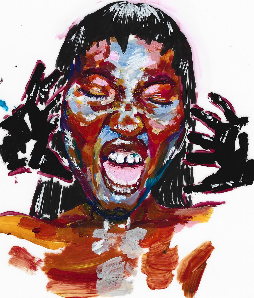 maraschinochrry's tweet photo. YEAH! 
Acrylic paint on yupo, 2020. https://t.co/zKlwkX3vb3