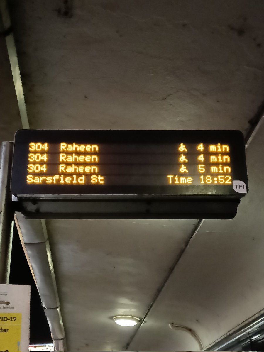Breandán Anraoi MacGabhann (@bamacgabhann) on Twitter photo Look <a href="/Buseireann/">Bus Éireann</a> I know people have been asking forever for more frequent service on the 304 route in Limerick, but this seems excessive.
Especially since the last 304 was over 45 minutes ago. Look <a href="/Buseireann/">Bus Éireann</a> I know people have been asking forever for more frequent service on the 304 route in Limerick, but this seems excessive.
Especially since the last 304 was over 45 minutes ago.
