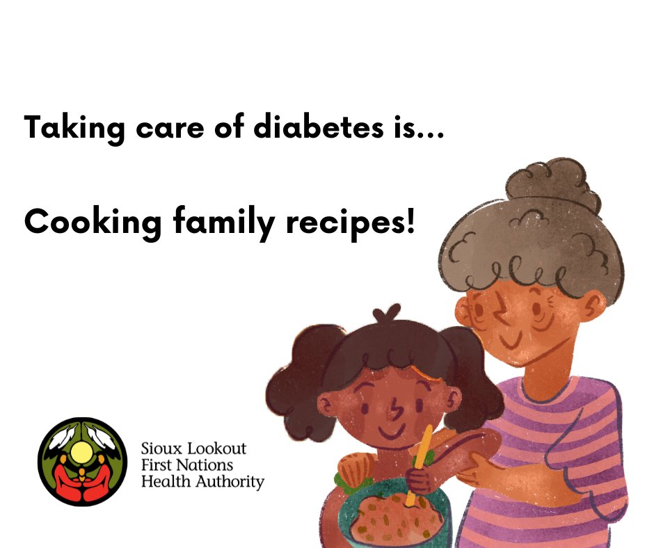 Food is so much more than a way to control diabetes. It connects us to the land, family and culture.  Be proud to know that fishing, hunting and getting out on the land for food is a way to avoid and take care of diabetes.