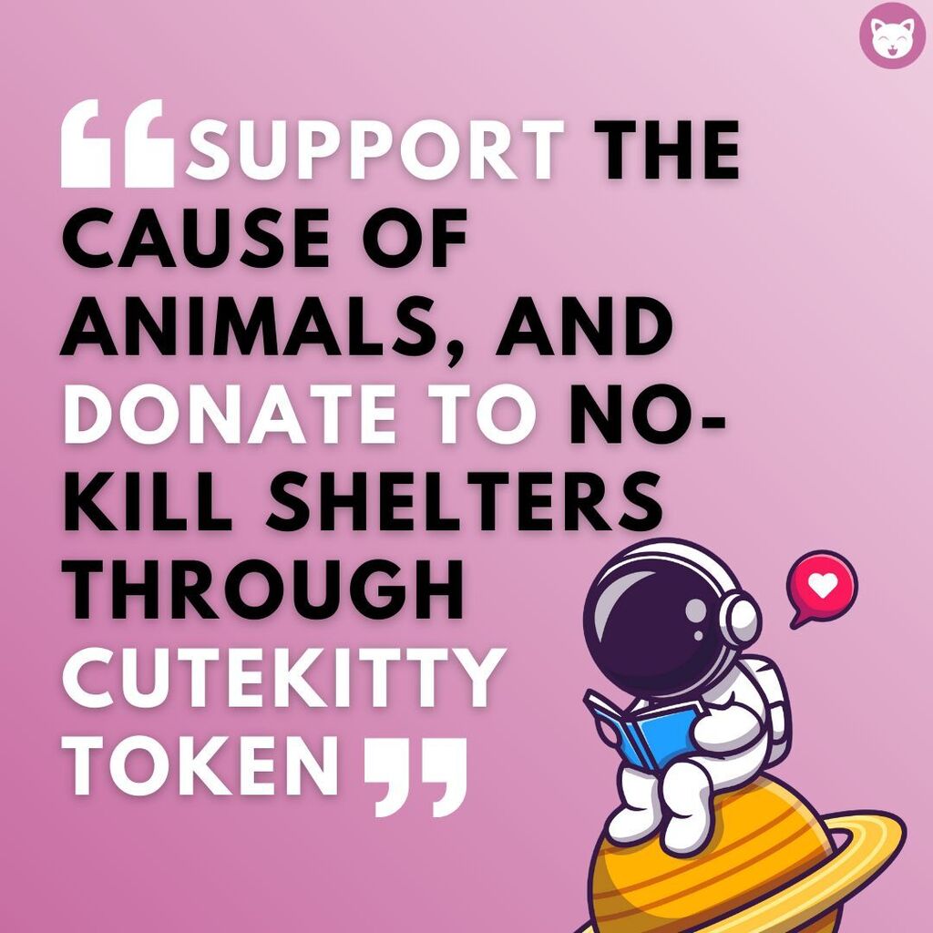 cutekittyorg's tweet photo. Our Strategy
To address these challenges, our solution is to
build a sustainable ecosystem that serves our
mission, which is to: Bridge charity and the
cryptocurrency universe❤
.
.
.
.
.
#cutekittyorg #cutekitty #cutekittytothemoon
#gocutekitty #etha… https://t.co/xQEm3cerKr https://t.co/GFtOQcbJ9B
