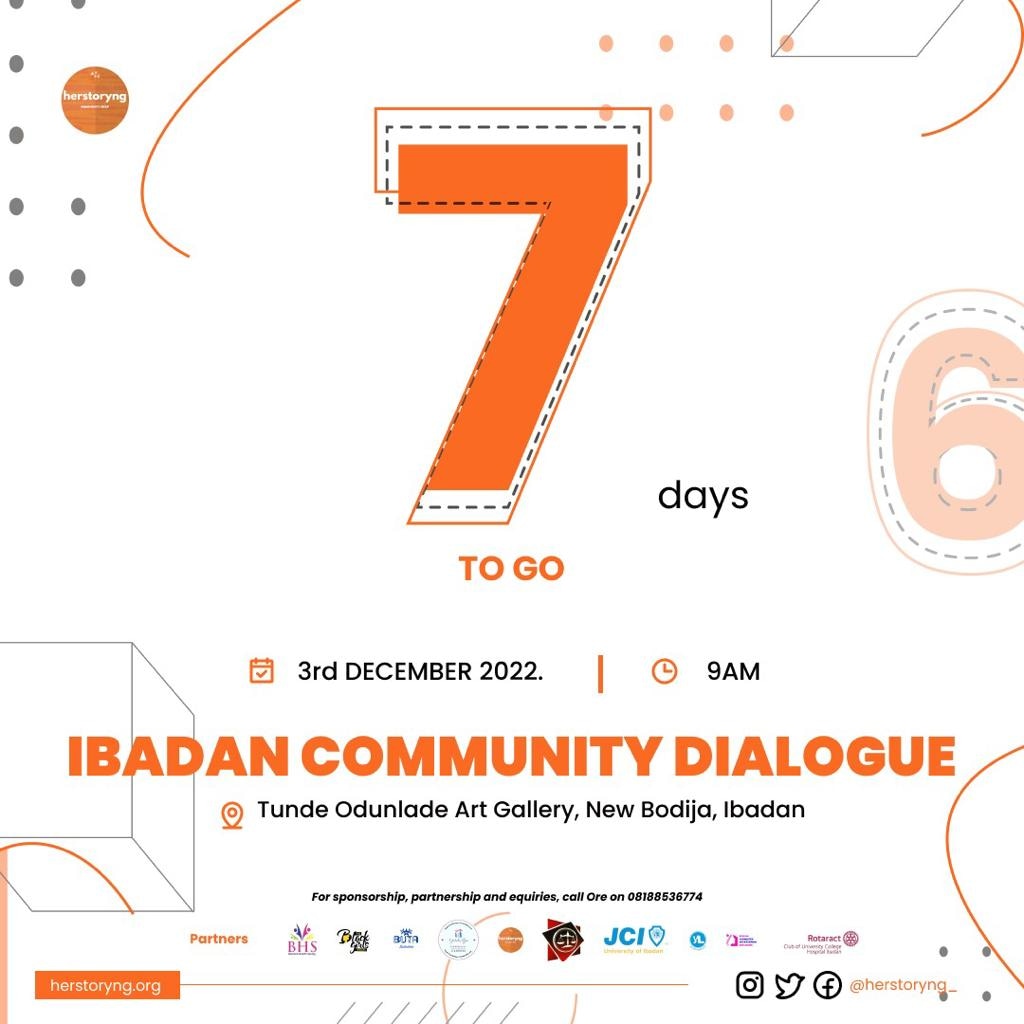 RotaractUch's tweet photo. IT'S 7 DAYS TO THE IBADAN COMMUNITY DIALOGUE organised by @herstoryng_ in partnership with the Rotaract Club of the University College Hospital and a whole lot of other organisations.
Note the date! Set reminders! And get readyπ«
#IbadanCommunityDialogue #Rotacare https://t.co/Ky5OWMuAau