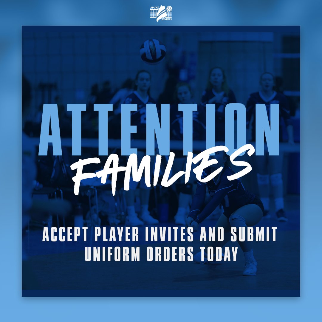The deadline to accept roster invitations for the upcoming season is TODAY. 

1️⃣ Accept your invite in PlayerFirst
2️⃣ Submit uniform orders in our TUO store

Families should check their email for unique invitations + more information!