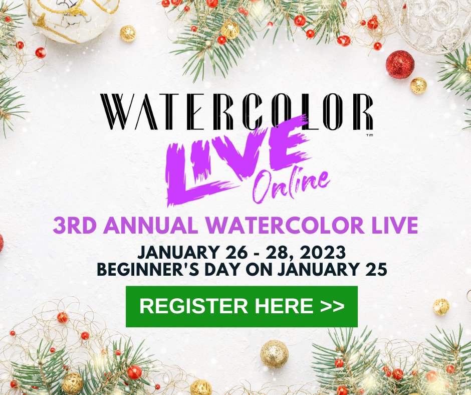 amwatercolor's tweet photo. A ticket to Watercolor Live is the perfect gift for the artist in your life (and even for yourself!). Get yours today at https://t.co/fnEtLtmVFD. #watercolorpainting https://t.co/uOJr8yA7h1