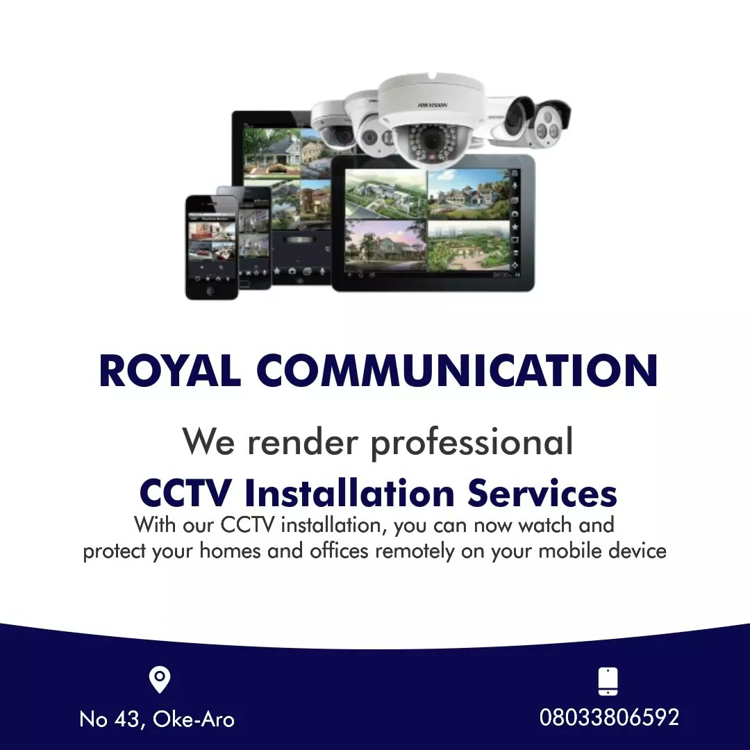 OGildion's tweet photo. For your CCTV professional installation contact Royal 
08033806592 https://t.co/YjcTAjLh5J