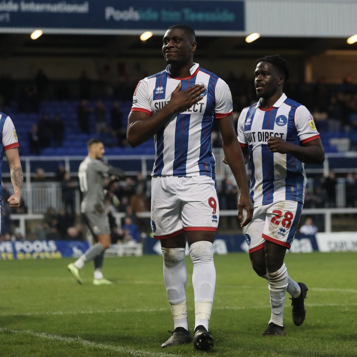 Play for the badge on the front of the shirt and they'll remember the name on the back. 

#JU9 is loving his time with Hartlepool United. 👏 

#HUFC