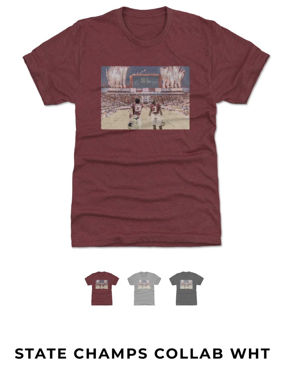 TJSalomone's tweet photo. Giveaway time #NoleNation - State Champs Edition!

We’re giving away one of the brand *NEW* @jordantrav13 &amp; @trey_uno1 collaboration State Champs t-shirts.

To enter:

-Retweet &amp; Like this tweet
-Must be following me

Winner will be announced on 12/1/22. #GoNoles #StateChamps🍢💯 https://t.co/VnUMmmsDLs