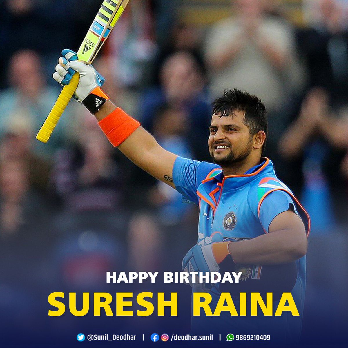 Wishing former Indian Cricketer @ImRaina a very Happy Birthday! A cricketer par excellence, he had a unique style and his contributions to the Indian Cricket Team in bringing laurels to the Country are commendable. #SureshRaina