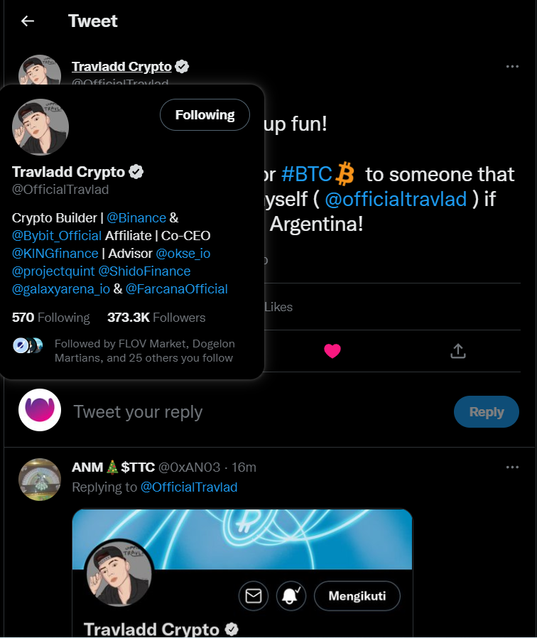 Adamfirjatulla2's tweet photo. @travladd Done Sir, Thank You <3 https://t.co/utKidjh0RI
