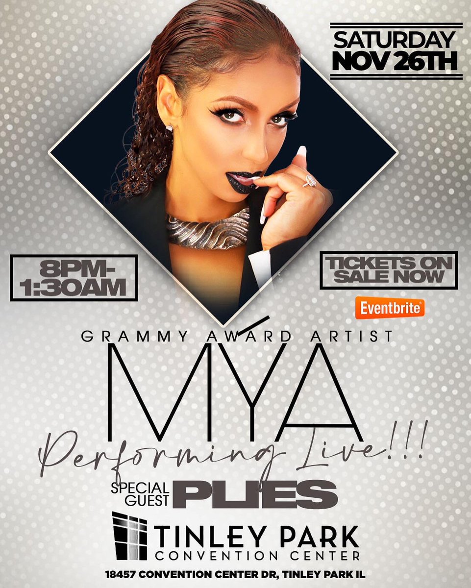 MYAPLANET9's tweet photo. Hey #IN ππ½
Tonight #November 26thβ¦Pull up to the official party @sixtythreesocial in #Hammond for R&B night after the show in #Tinley @eventinleyparkconventioncenter
Show π«: https://t.co/EFrSW80U6e
π https://t.co/VSI0I6DiPo
#mya #planet9 #myaplanet9 #Indiana #illinois #RnB https://t.co/LpOI2CfrqZ