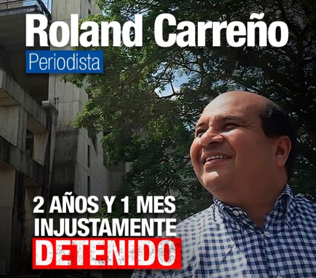 Hoy mi hermano de lucha <a href="/rolandcarreno/">Roland Carreño</a> suma dos años y un mes a esa condena sin juicio que continúa cumpliendo siendo inocente. Nuestra lucha se mantiene firme por su libertad, y por la de todos los presos políticos en Venezuela.