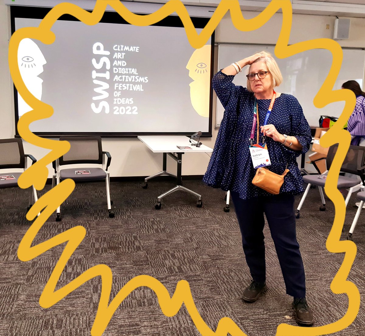 A lovely warm welcome to #aare2022 conference fringe event for climate, art and digital activisms with <a href="/coSWISP/">SWISP</a> <a href="/kateycoleman/">Katey Coleman</a> <a href="/eduTH1NK/">Sarah Healy 🌦</a>