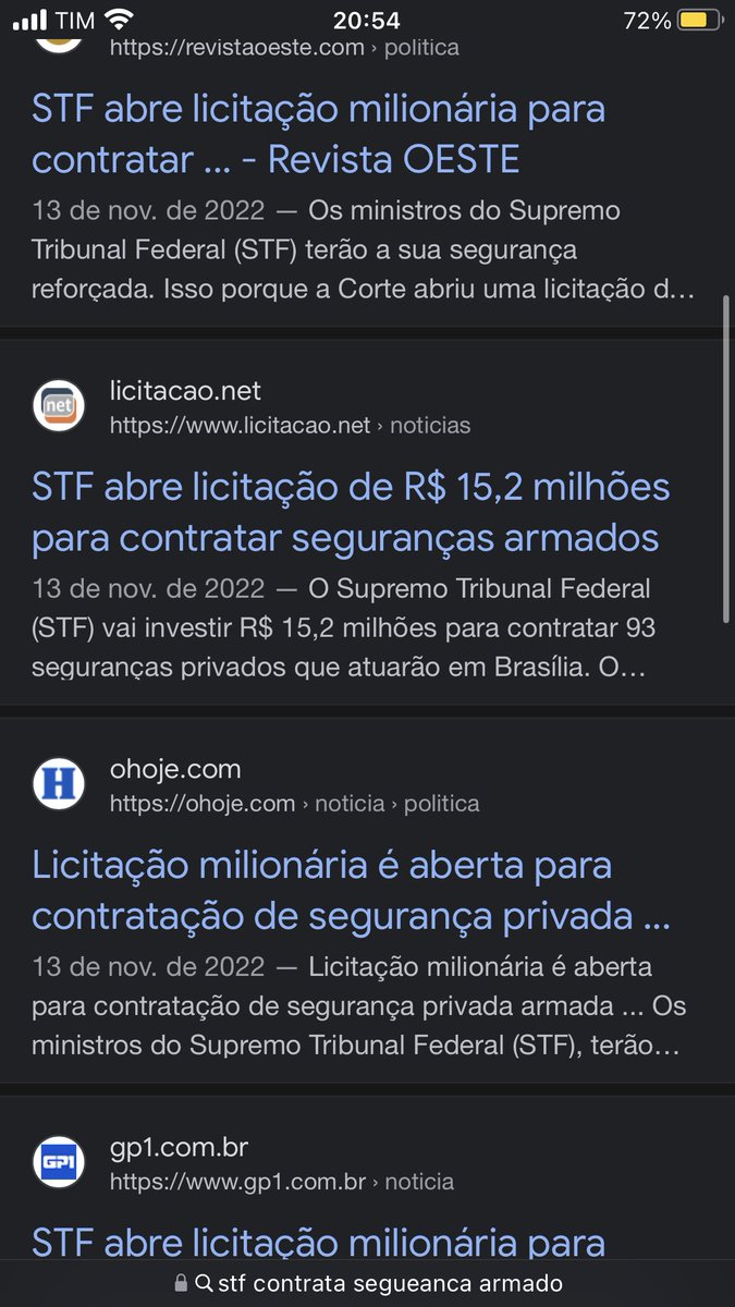 <a href="/gilmarmendes/">Gilmar Mendes</a> E porque o Senhores estão contratando seguranças armados?