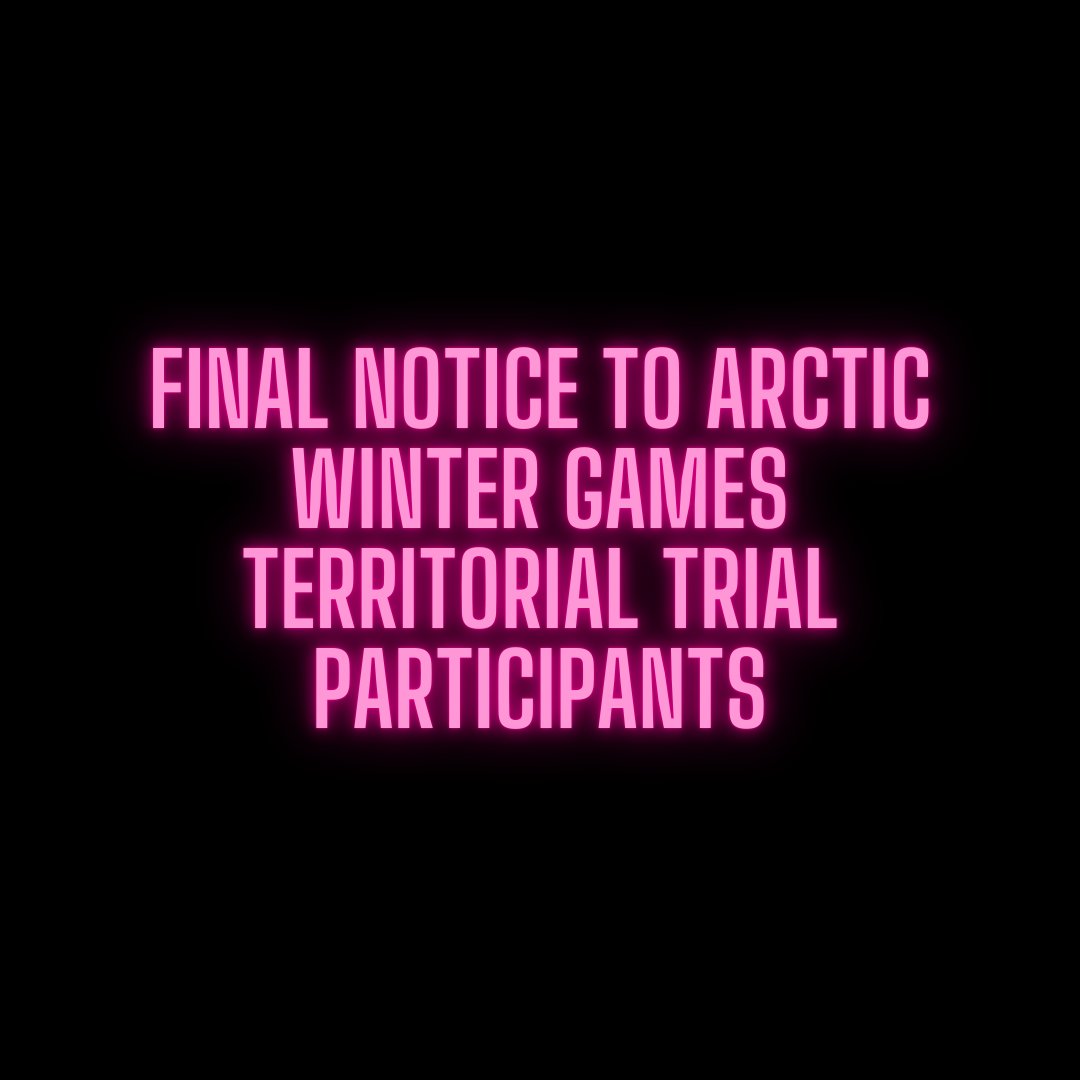 THIS IS THE FINAL NOTICE TO ANY PARTICIPANT WHO REMAINS DELINQUENT IN SUBMITTING THEIR PARTICIPANT FORM AND INFORMED CONSENT FORM, OR HAS NOT PAID THEIR REGISTRATION FEE.
sportnorth.com/news/final-not…