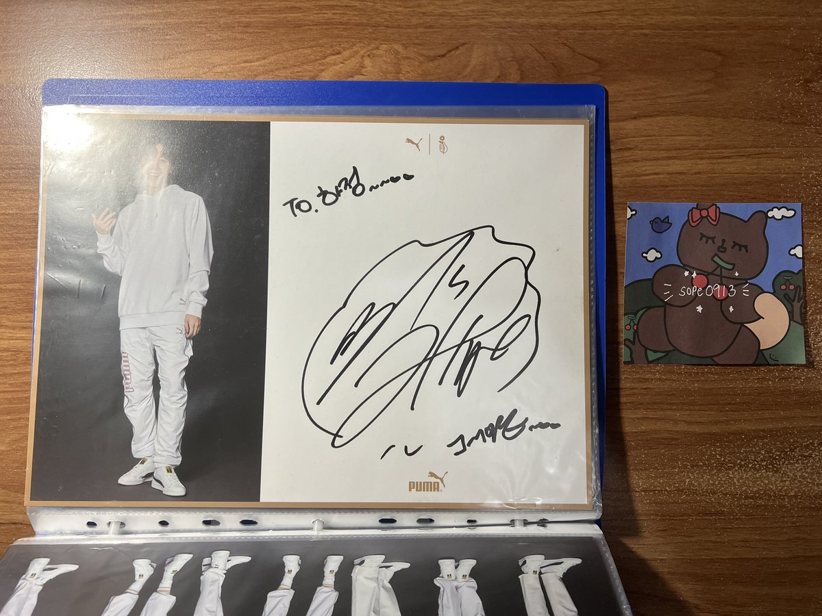 sope0913's tweet photo. [wts/selling] BTS puma fansign signed postcards

price: taking offers, starting $250

please message on insta if interested: @/sope0913

tags: bts bangtan namjoon rm seokjin jin yoongi suga hoseok jhope jimin taehyung v jungkook merch polaroid pola https://t.co/5mLgKLlhj4