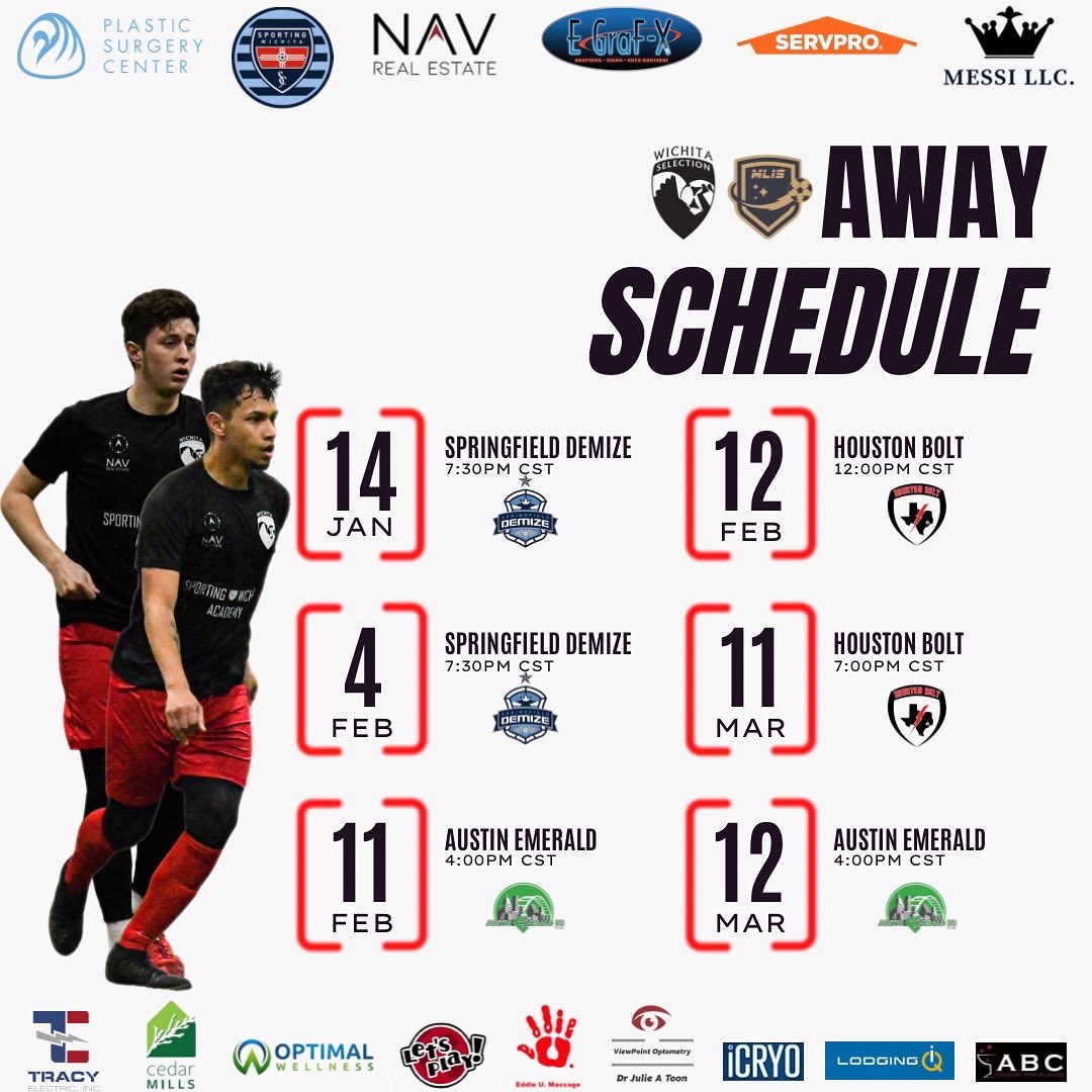 HERE IT IS WICHITA SELECTION FANS!! 

Our Official 2022/23 Southern Division Home/Away MLIS schedule for this Season! #ForTheHomeTown
