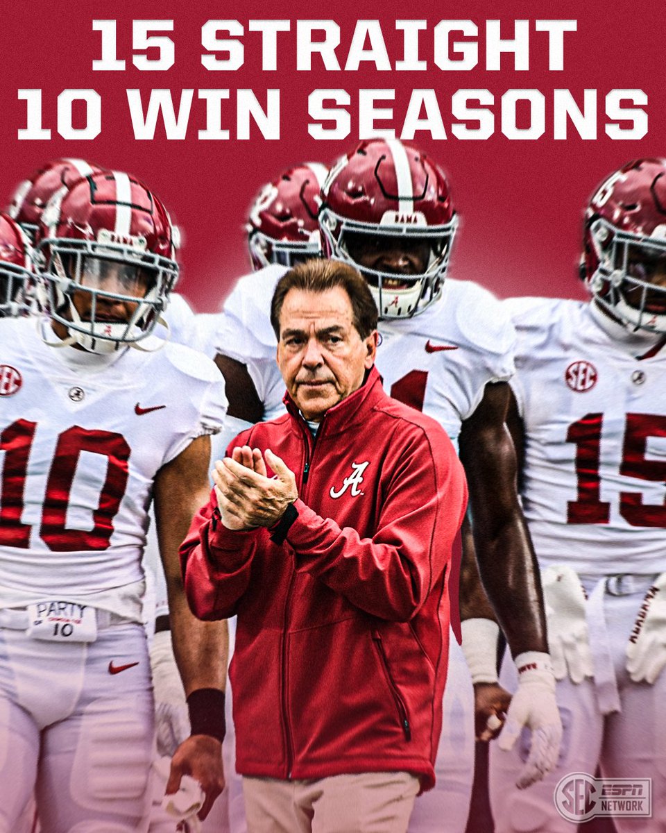 The longest streak in major college football history 🐘 <a href="/AlabamaFTBL/">Alabama Football</a>
