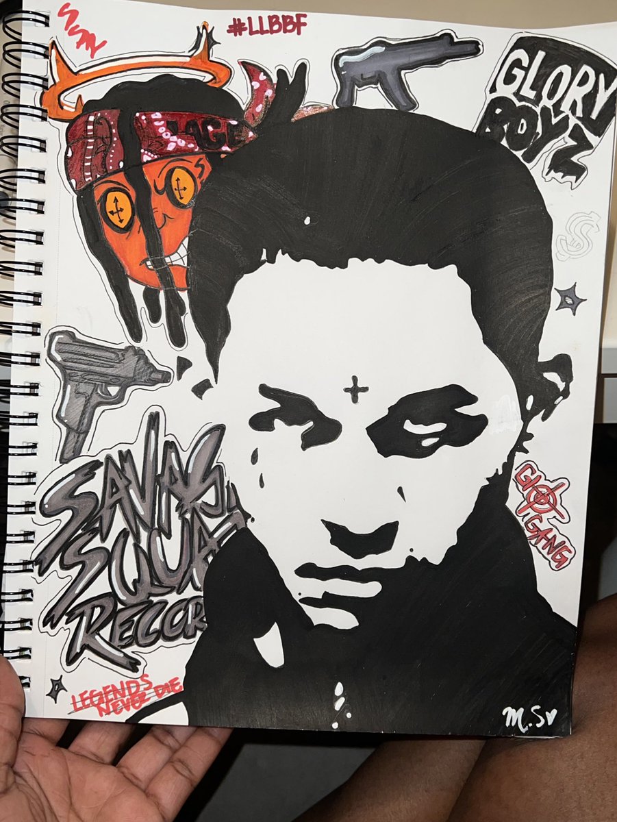 majinmya's tweet photo. nun just wanted to show off this page in my sketchbook 😌🖤 #LLBBF 🕊️ https://t.co/BCvv8Tu3gz