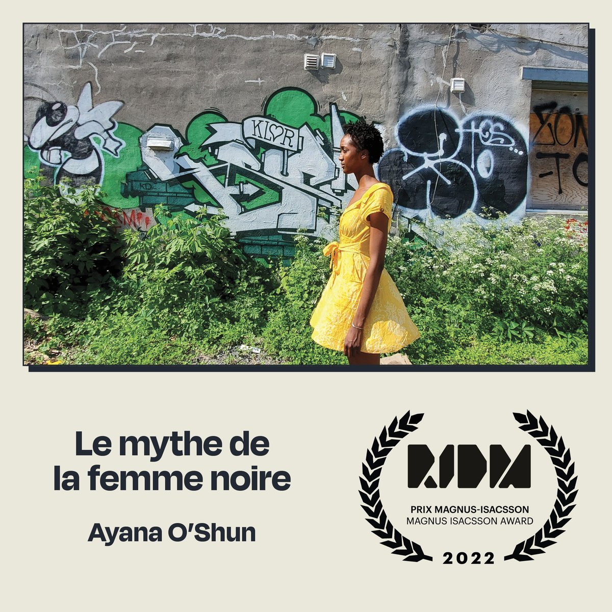 [ 🏆 PALMARÈS ] Le Prix Magnus-Isacsson #RIDM2022, présenté par @DOCQuebec, @RealisateursQc, @CinemaPolitica, @CSE_Funambules et @mainfilm est remis à... LE MYTHE DE LA FEMME NOIRE d'Ayana O'Shun