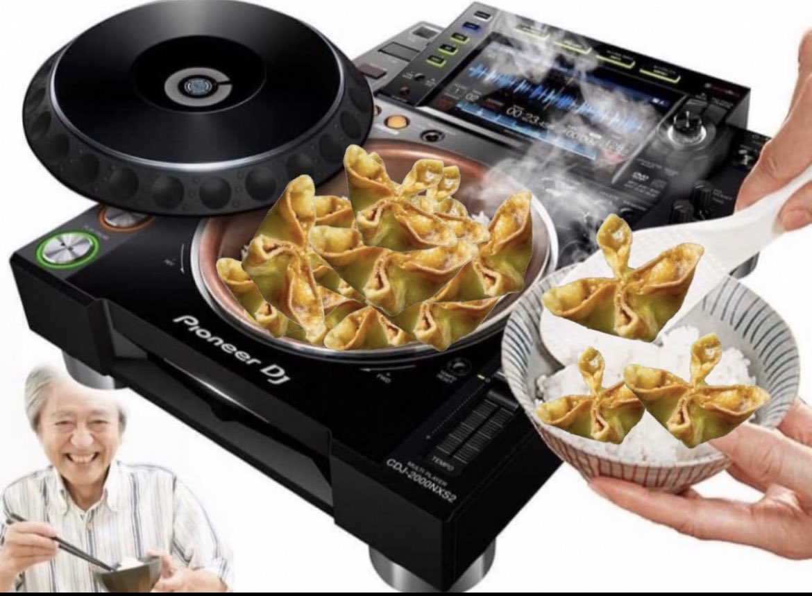 buddy_ferrara's tweet photo. the C in CDJ stands for “crab rangoon” https://t.co/2SvqoZ6CfG