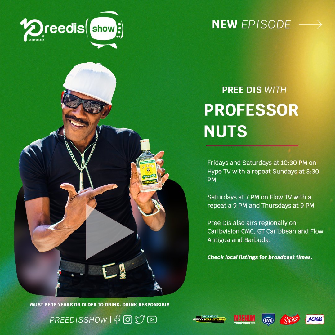 PreeDisShow's tweet photo. The year was 1987 and Professor Nuts @professornuts became a breakout sensation thanks to the humorous hit Inna De Bus. He shares the backstory behind that hit song in our Fi Wi Culture segment.
#Preedis #preedisshow #entertainment #music #reggae #dancehall https://t.co/6tvKF0tZJ6