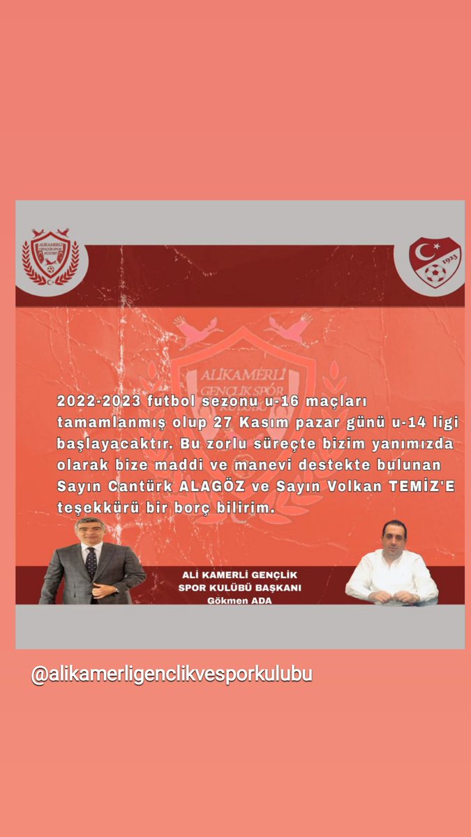 Sayın <a href="/canturkalagoz/">Cantürk Alagöz</a>  ve Sayın Volkan TEMİZ Takımımıza göstermiş olduğunuz özveri ve yaklaşımınızdan dolayı teşekkür ederiz.