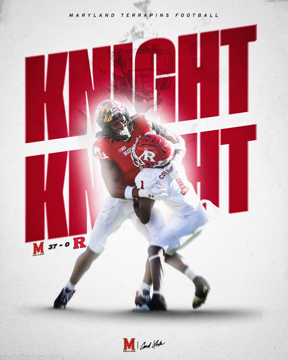 TerpsFootball's tweet photo. KNIGHT KNIGHT!

First conference shutout since 2008! 

#TBIA https://t.co/5T0QBGT1NI