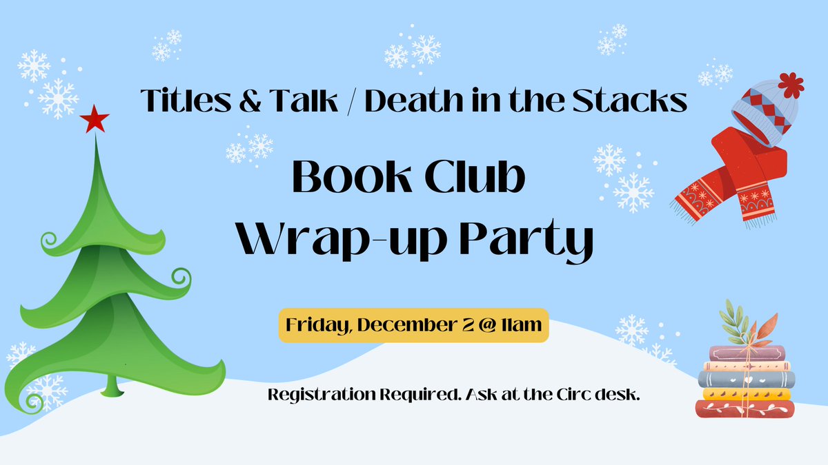 Ligonier Valley Library (@liglibrarypa) on Twitter photo Join us for a Book Club Wrap-up Party! Members will review 2022 and get excited about 2023. New members are always welcome. Registration is required. Stop in or call <a href="/liglibrarypa/">Ligonier Valley Library</a> at 724-238-6451. Join us for a Book Club Wrap-up Party! Members will review 2022 and get excited about 2023. New members are always welcome. Registration is required. Stop in or call <a href="/liglibrarypa/">Ligonier Valley Library</a> at 724-238-6451.