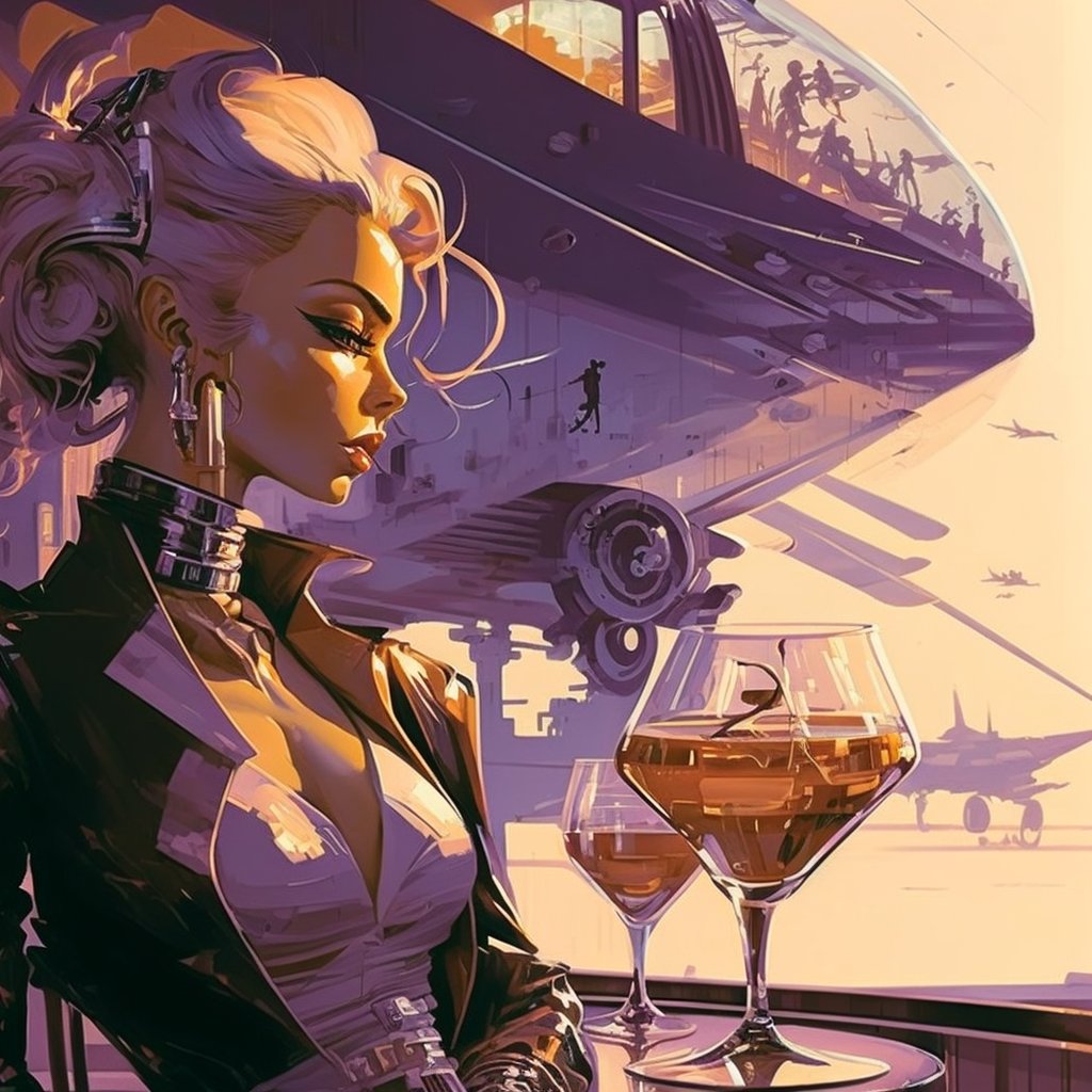floozyspeak's tweet photo. Fine.. always had a line at first. Eventually a girl has gotta bring her own glass to respect the moment. #ainoir #aiartwork #sydmead #ai #sophistication #fine #ladydivine #beauty #scifi https://t.co/BPdcqGEmh4