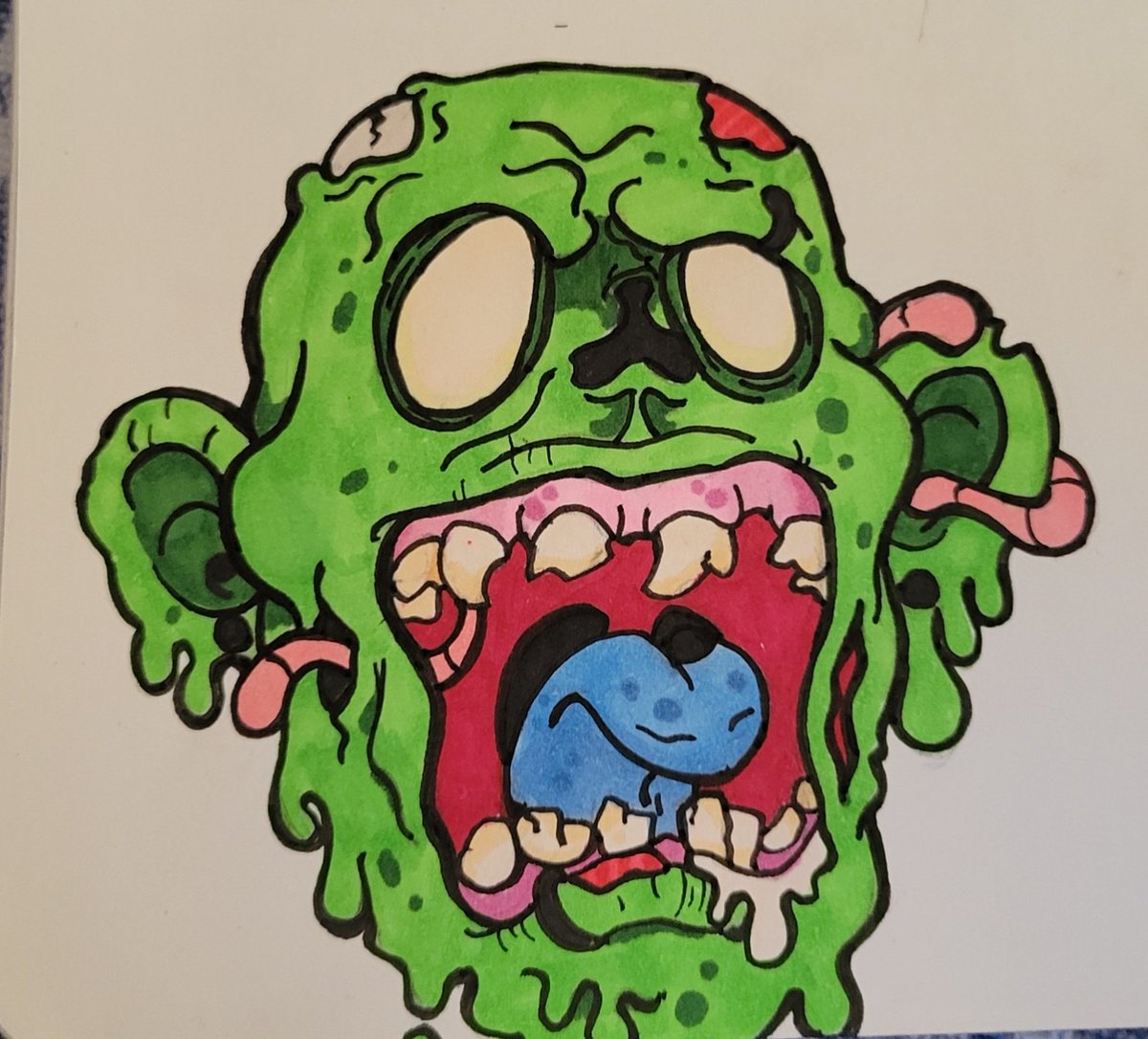 RazMaybeIsRad's tweet photo. Not my original idea, I just found it on the internet and decided to draw it to help me with coloring but I think it still looks cool! https://t.co/CpuCLU1pfl
