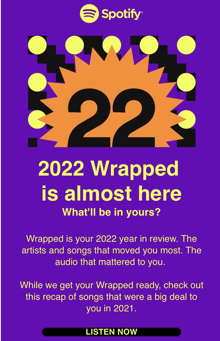 Not going to lie, I look forward to my @spotify Wrapped every year. 2022 is coming and I love my old lists! 2019-2021: @mileycyrus @foofighters @aliciakeys @theblackkeys @IamDesRocs and other great artists. #music #SpotifyWrapped https://t.co/KSAKh4pHI3