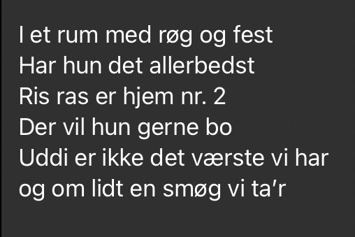 Vi fortsætter sang-byturen
Om mig 🥹🥹
Svantes lykkelige dag: