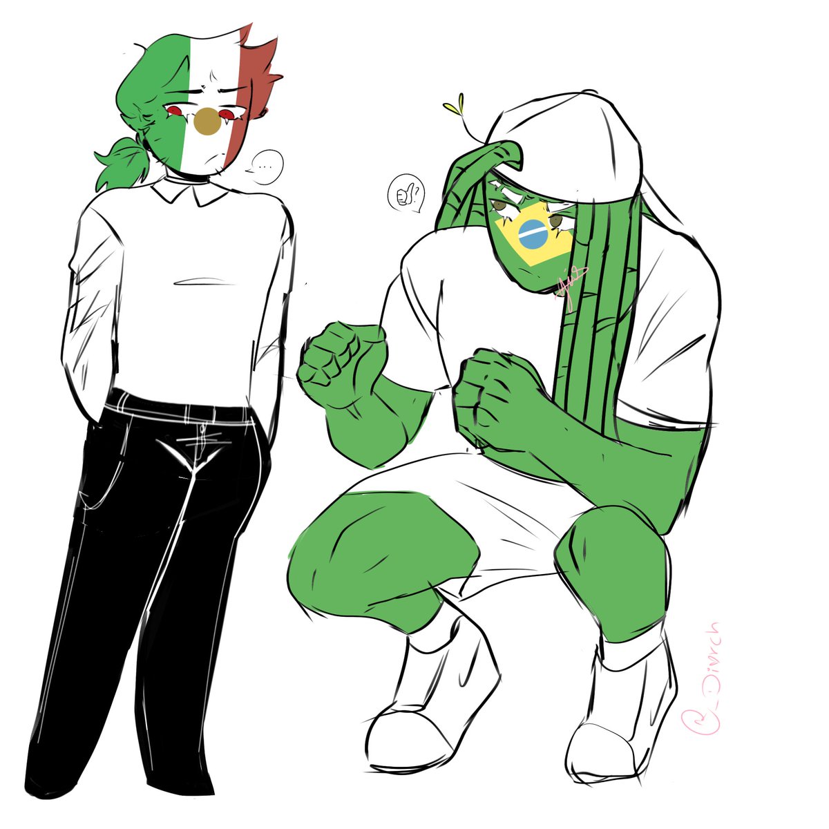 Katz ✩.* on X: EU AMO O BRASIL!! 🇧🇷💗 #Countryhumans / X