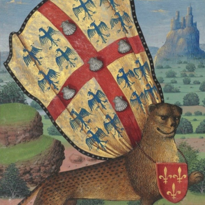 EMedievales's tweet photo. Magnifique #lion #léopard présentant les #armes de Louis de Laval, #seigneur de #Châtillon.
Gouverneur de #Gennes-sur-Loire , conseiller du #roi #Louis XI , et grand #bibliophile du #xve siècle.
Dans les Heures de #Louis de Laval, France , v. 1480.
BnF, Latin 920, fol. 29v. https://t.co/omdmPEyx1F