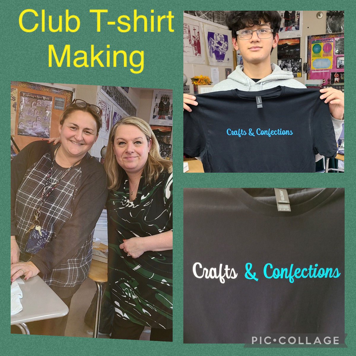 LHSCraftsClub's tweet photo. Co-Advisors Ms. Bellusci &amp; Ms. Silverman assisted students in making their own shirts - learning how to use a Cricut, heat press, &amp; htv vinyl weeding tools. For some, it was their 1st time ironing. #empoweringstudents #Cricut https://t.co/yCL4eiv2mK