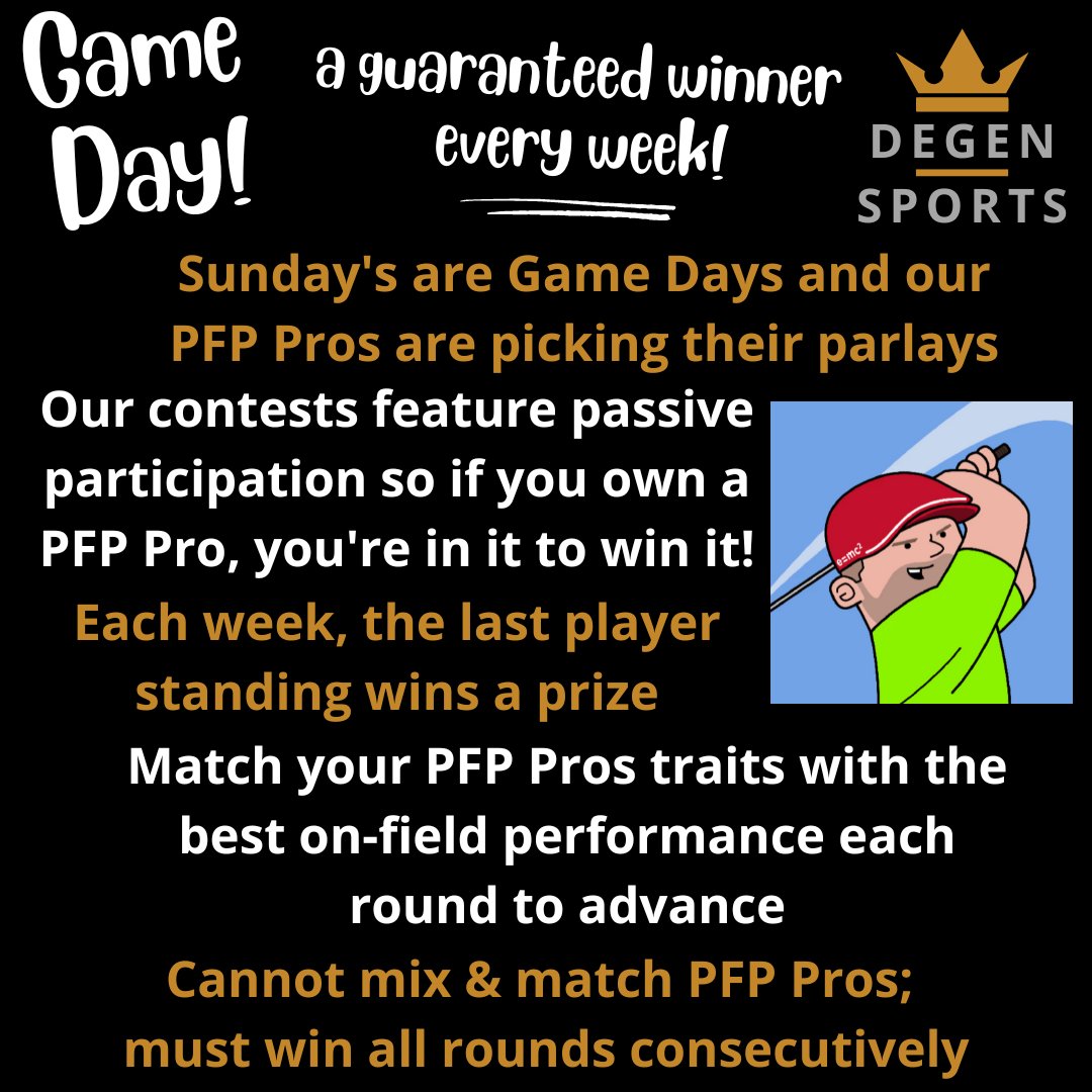 Degensportsio's tweet photo. 👑 WEEK 12 TRAIT PAIRINGS 👑

Welcome to the #weekend Degens! 🍻🏈

It's Week 12, which means that there's just 5 more chances to win a spot in our EOY Tournament of Champions where we'll give away 0.25 ETH

Here's this week's contest
#FantasyFootball 𝙓 #Web3 #NFTs https://t.co/eaFVWZPWWj
