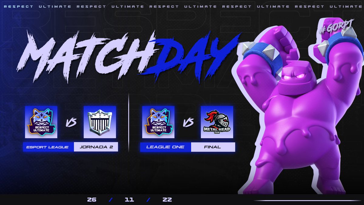 #ClashRoyale | ¡Match Day!

🏆 @EsportLeagueCR
🆚 @AlianzaLimaCR
📅 Jornada 2
⏰ 18h00 🇵🇦

🏆 <a href="/leagueonesports/">League One</a>
🆚 <a href="/MetalHeadTeam1/">Metal Head Team</a>
📅 Final
⏰ 21h00 🇵🇦

Hoy es un día muy importante para nosotros, jugamos nuestra primera final.😤
