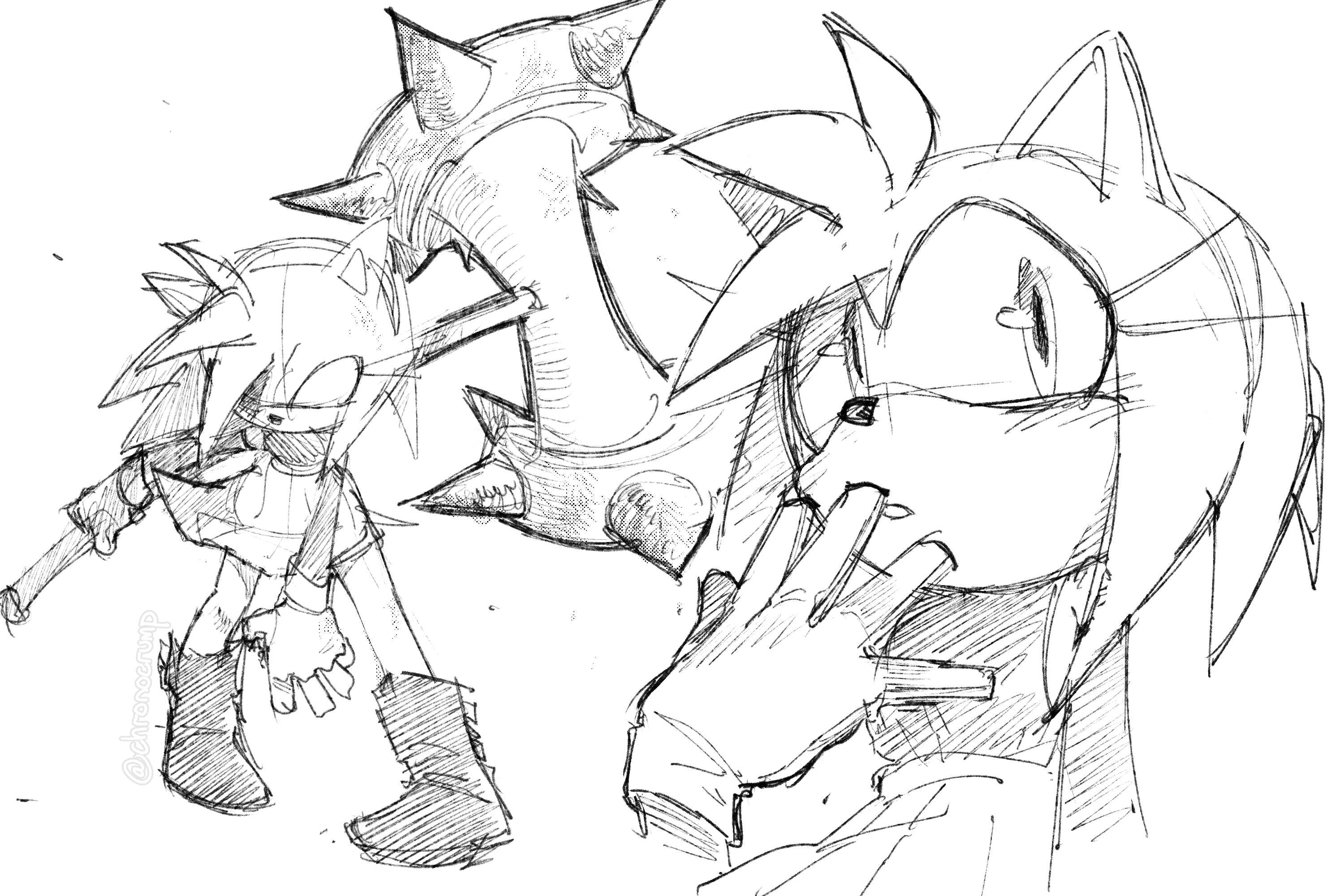 shadow the hedgehog (sonic and 1 more) drawn by chronocrump