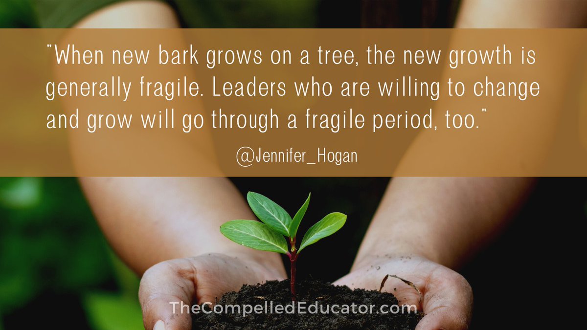 Jennifer_Hogan's tweet photo. "When new bark grows on a tree, the new growth is generally fragile. Leaders who are willing to change and grow will go through a fragile period, too."
Hang in there, leaders, as you strengthen and grow!
#CompelledED #leadership #courageousleadership https://t.co/wu9sXo0fNM